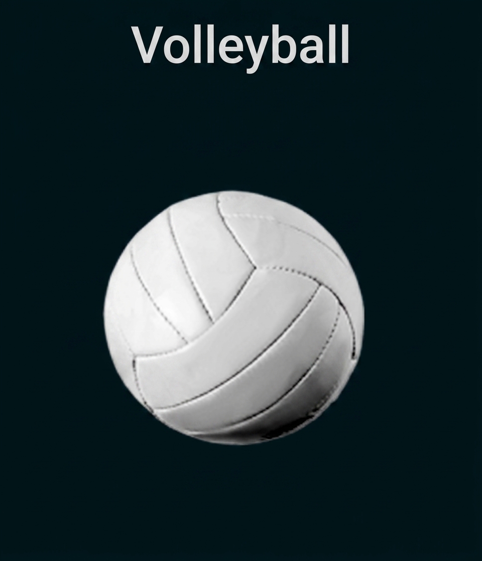Volleyball vor weißem Hintergrund